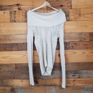 Lucky Brand Open Knit Off The Shoulder Top